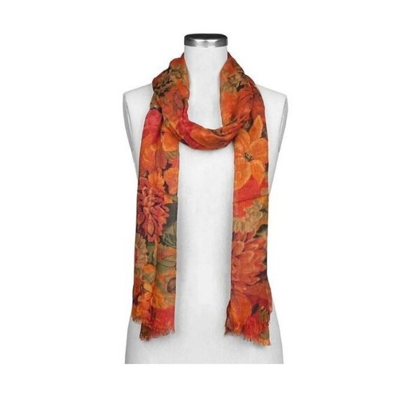 PATRICIA NASH Vintage floral print women's scarf - Spring multi - Picture 6 of 8